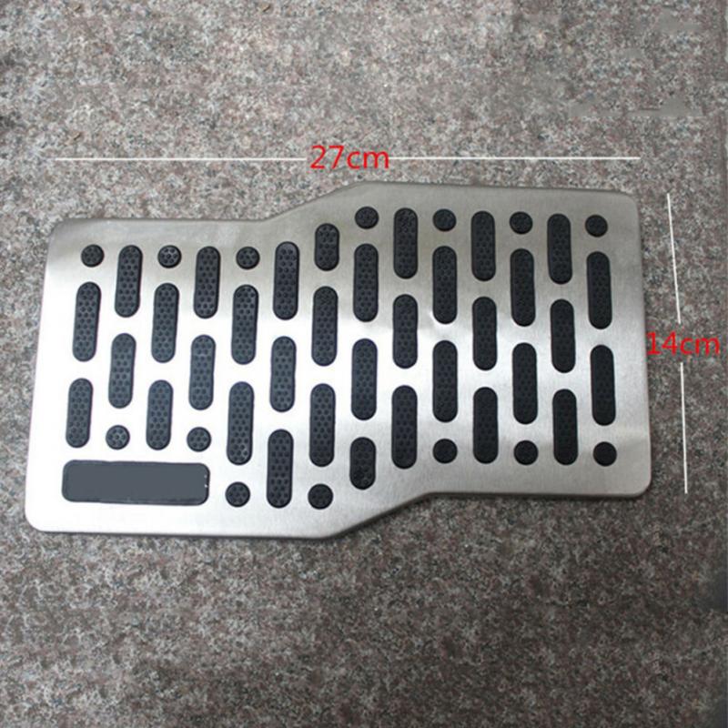 Tapis de sol antidérapant Auto plaque d'acier inoxydable panneau de coup de pied repose-pieds