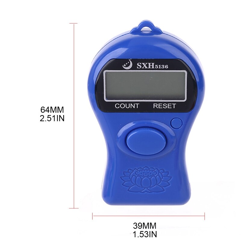 Portable Digital Electronic Counter with Lanyard Decompression Finger Tool R9JC