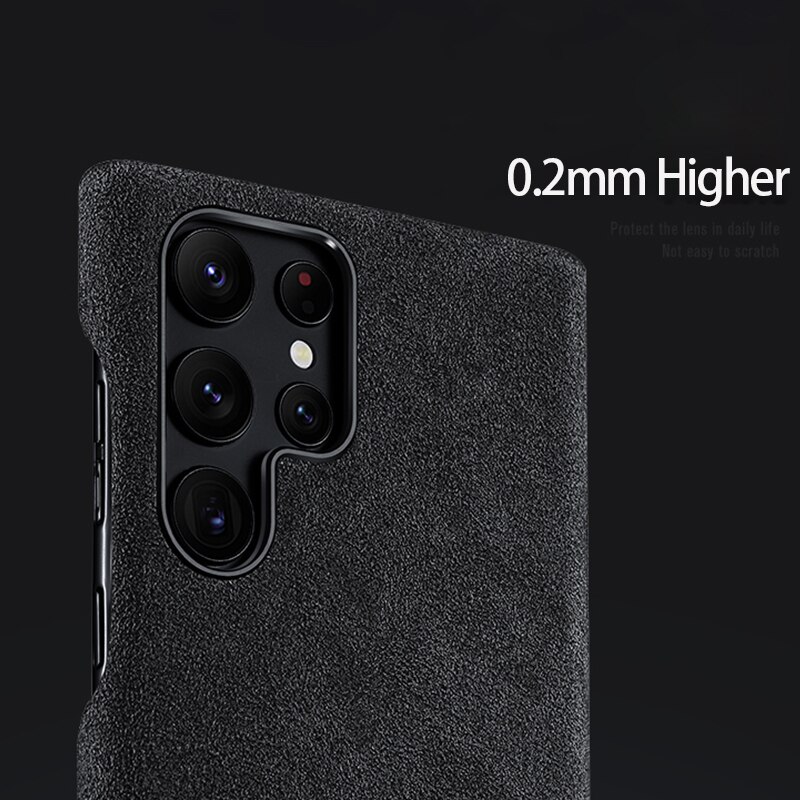 Italienische alcantara-hülle für samsung galaxy  s22 ultra 5g business, schutzhülle für samsung galaxy  s22 ultra, rückseite