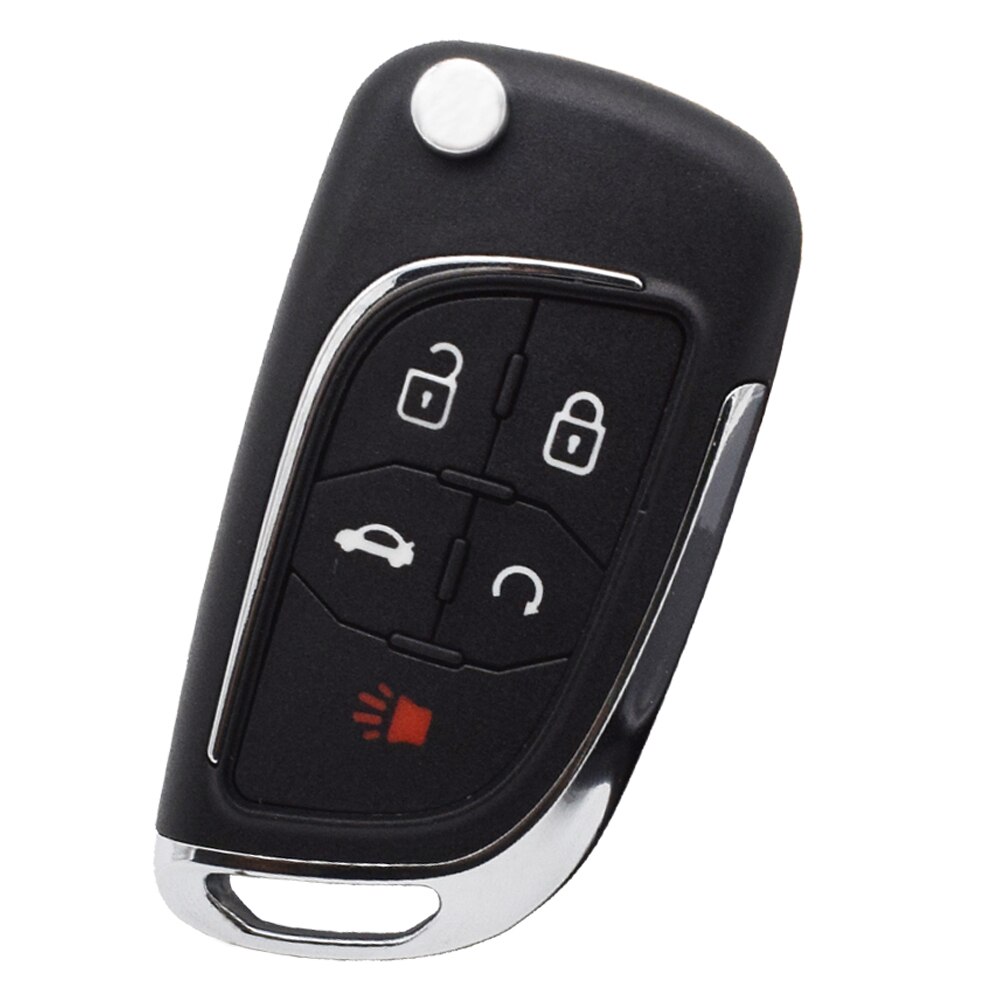 Plegable, abatible clave funda carcasa Fob 5 botones modificados Control remoto para Chevrolet Malibu Equinox Cruze Sonic Camaro