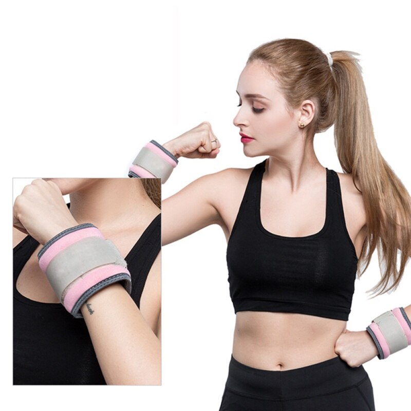1 Pair 0.5kg-1.5kg Adjustable Leg Ankle Wrist Sand Bag Weights Strength Fitness Equipment Training Sandbag Wraps
