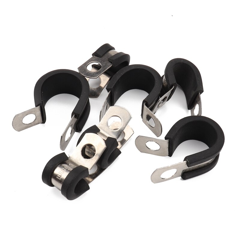 [Combination]for Automobile Pipeline 55PCS 5 Specifications Stainless Steel Rubber Strip Clamp