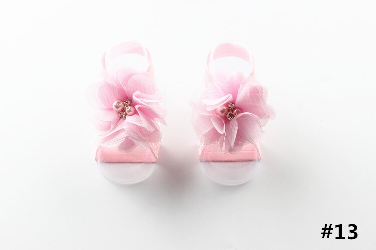 Baby Lace Foot Flower Barefoot Shoes Decorated Toddler Infant Socks Summer Style Sweet Accessories For Girl Photo Props: pink