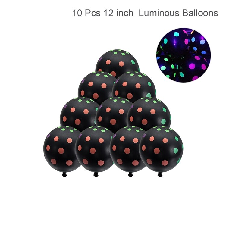 Selvlysende fluorescerende balloner tillykke med fødselsdagen fest dekoration til børn voksne latex ballon bryllup fødselsdag glød ballon indretning: 7