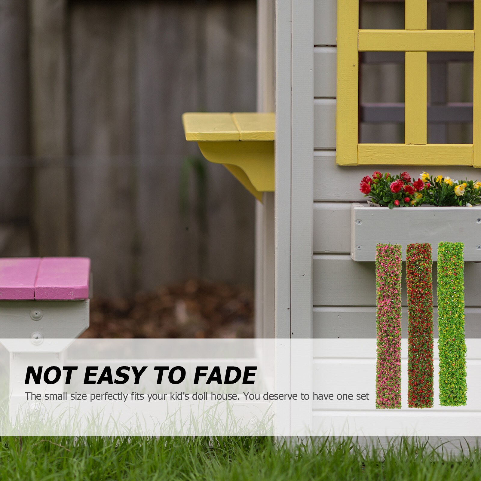 3Pcs Doll House Bushes Mini Shrubs Realistic Garden Decoration Miniature Bushes