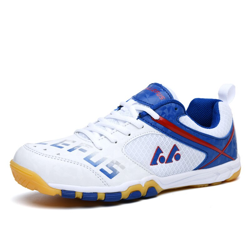 Women Men Table Tennis Shoes Anti-slipery Breathable Pingpong Shoes Shock Absorption Training Shoes For Man Women D0889: White / 6.5