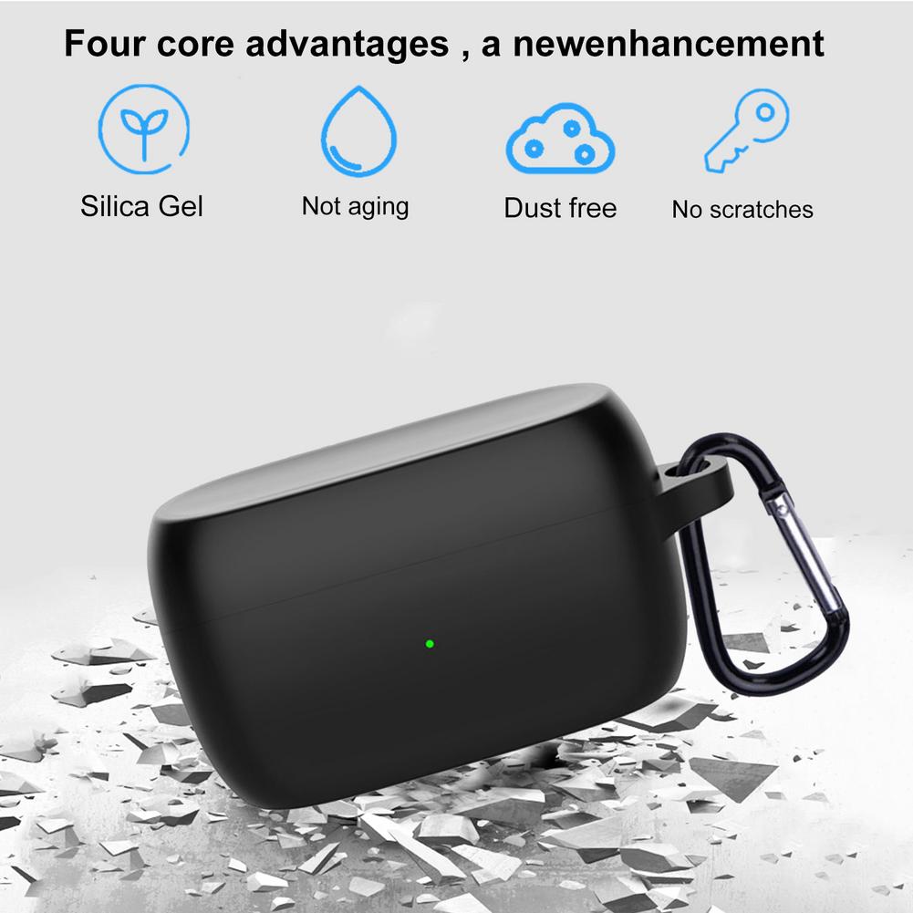 Silikone beskyttelsescover etui til jabra til elite 3 skin shell til elite 3 ladeboks cover tasker bluetooth øretelefon tilbehør