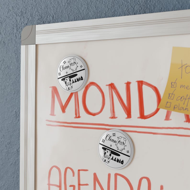 Letter Series Round Fridge Magnet Refrigerator Magnet for Whiteboard Locker Cabinet Kitchen Office Decor for Friend