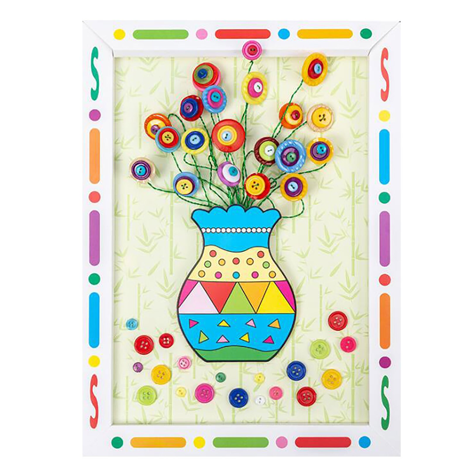 Button Bouquet Handmade Diy Production Material Mother's Day Children's Button Flower Handmade Painting Gifst For Moms