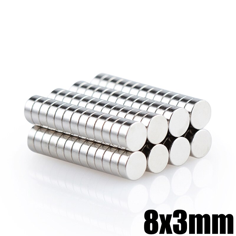 50 stks Neodymium Magneet 8x3mm N35 Permanente Kleine Ronde Super Sterke Krachtige Magnetische Magneten Voor Craft Gallium metalen