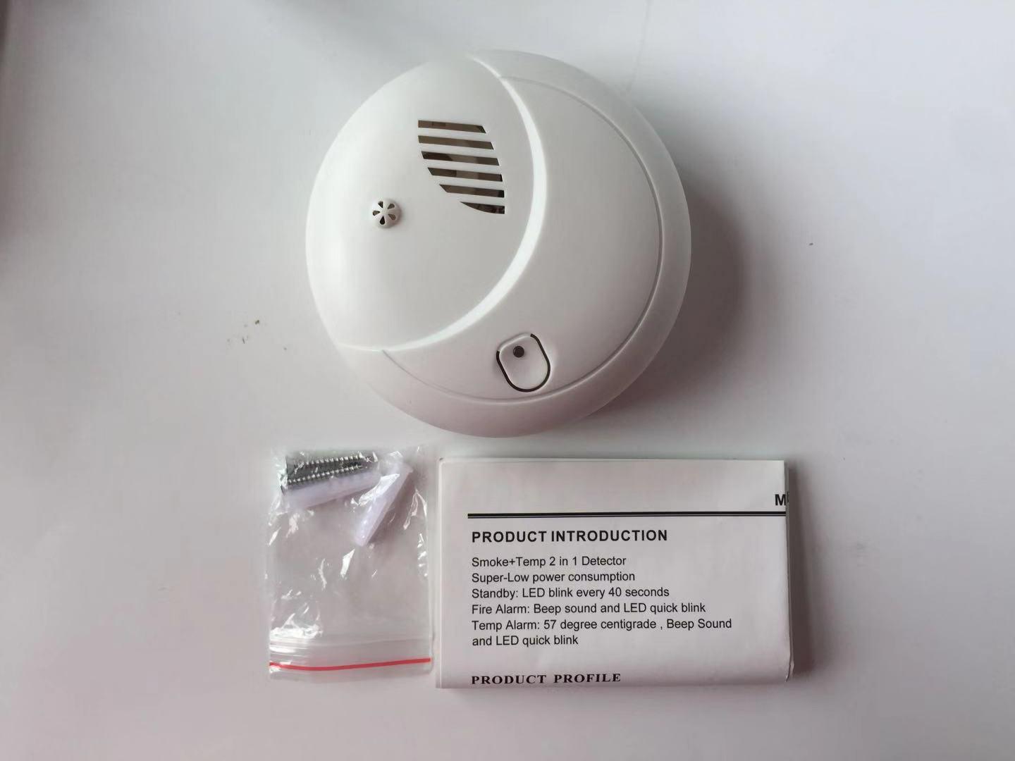Trådløs varme- og røgsensor detektor brandalarmsystem til hjemmet smart røgtemperatursensor til 433 mhz wifi gsm  g90b plus