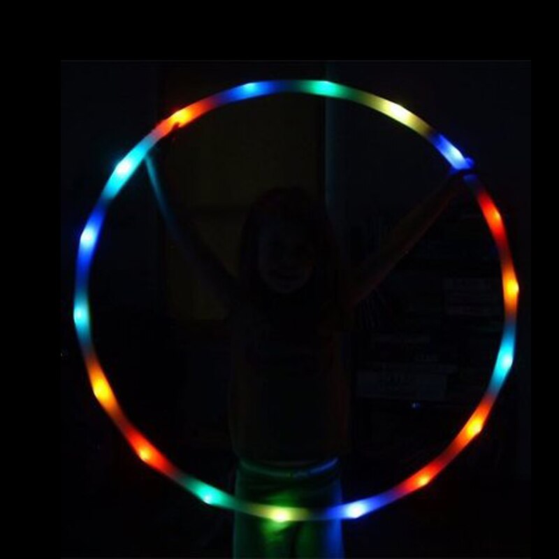 PENGROAD LED Colorful Unremovable Sport Hoops Illuminate Fitness Circle Performing Arts Abdominal Loss Weight Fitness Equipments