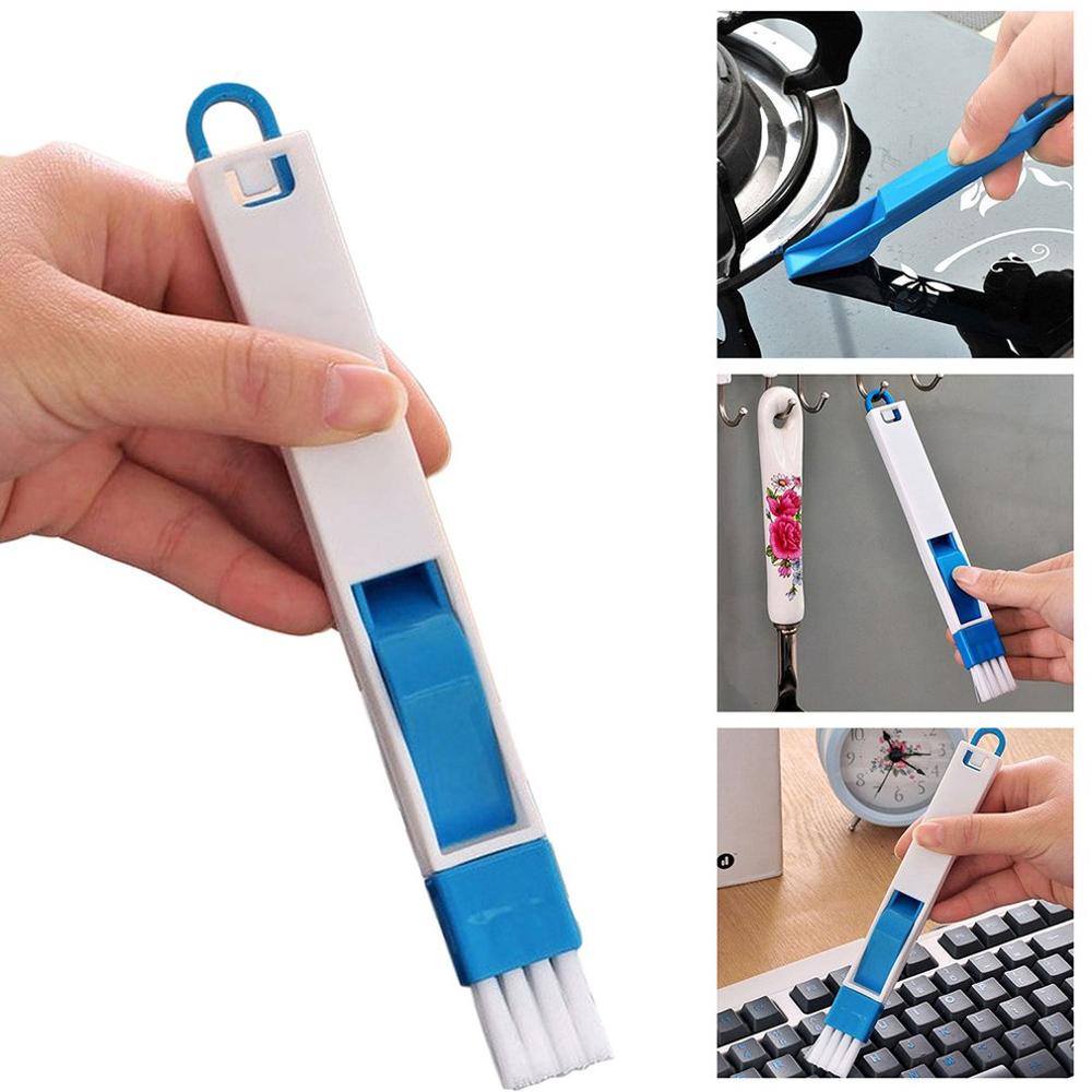 Multi-Function Computer Keyboard Cleaner Window Cleaning Brush Window Groove Nook Cranny With Dust Shovel Window Track Cleaner