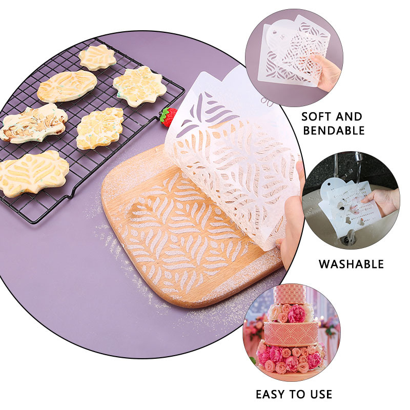 Cake Stencil Lace Cake Boder Stencils Cake Decorating Tool Fondant Printingtemplate Diypastry Drawing Mold Kitchen Baking Tool