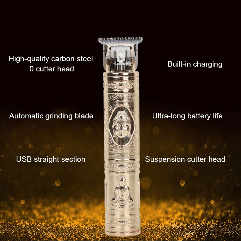 Electric Pro T-outliner Trimmer Men Hair Clipper Carving Carbon Fiber Metal Powerful BM88