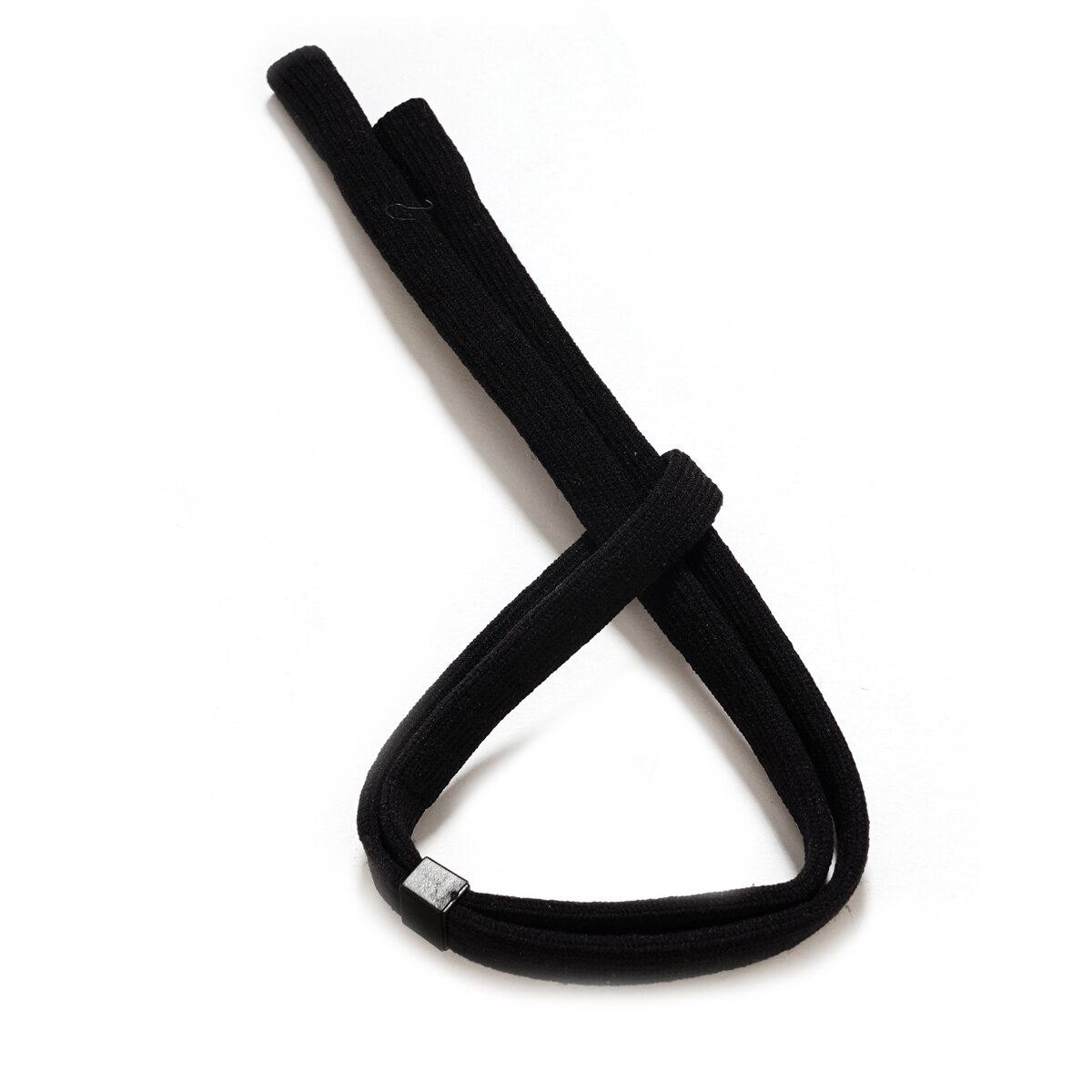 Cuerda antideslizante para gafas de sol Unisex, cordón para gafas deportivas al aire libre, cordón para gafas para hombre y mujer, correa elástica para el cuello de poliéster: Negro