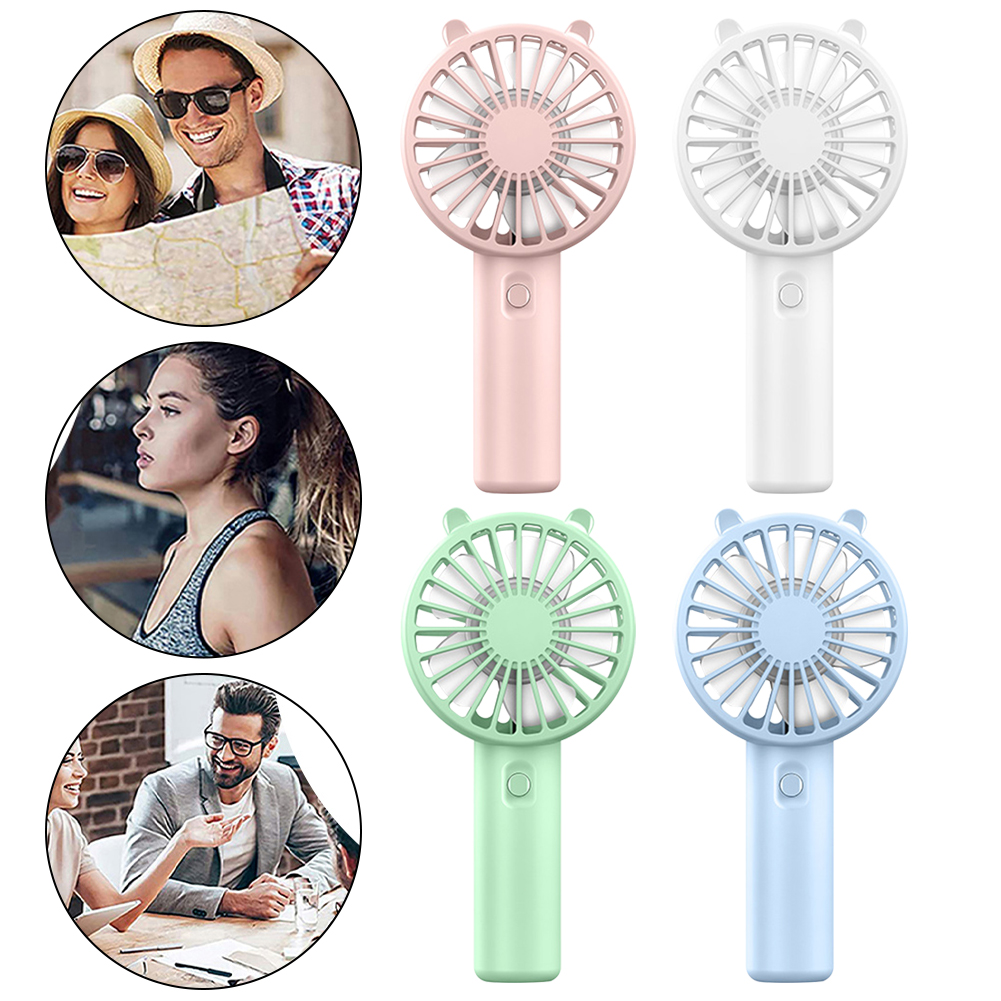 Portable Handheld Fan USB Rechargeable 300mAh Eyelash Mute Cooler Small Cooling Fan for Student Dormitory Office