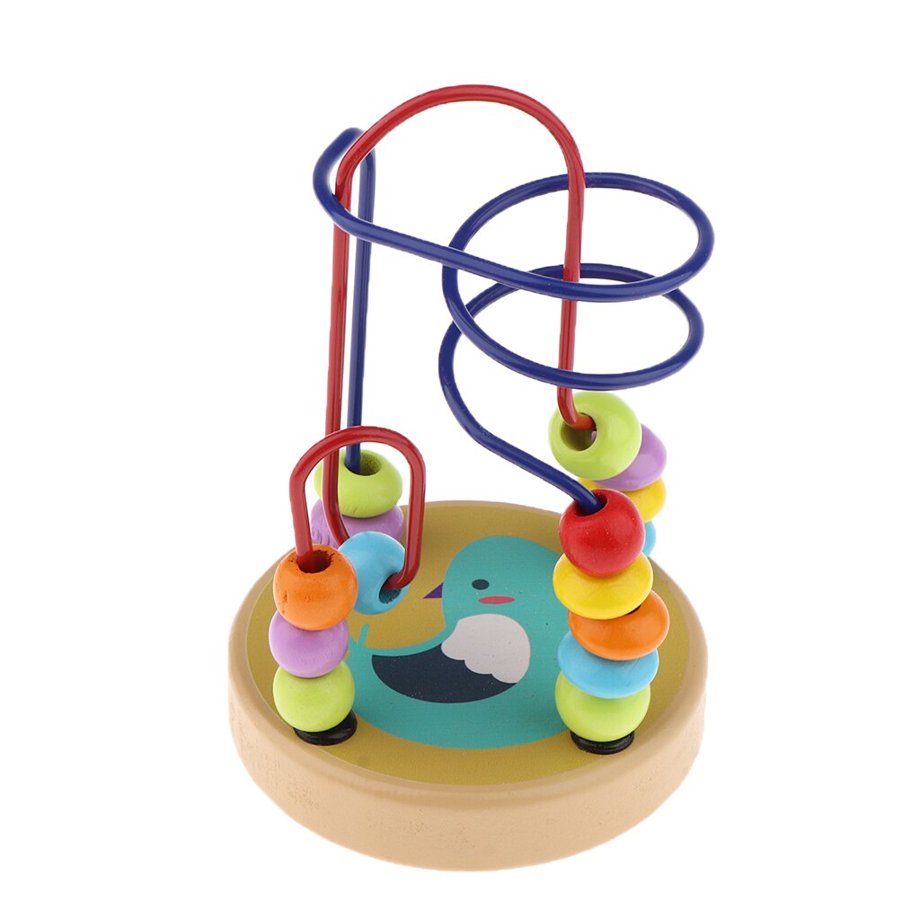 Træ baby matematik legetøj tælle cirkler perle abacus wire omkring perler fugl