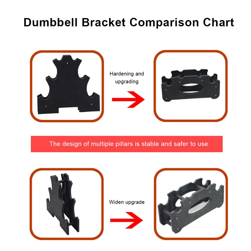 Support d'haltère domestique matière première de dureté élevée élargi et renforcé petit support d'haltère galvanisé de Placement