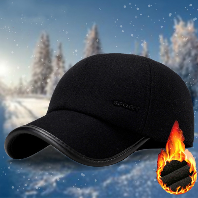 Autumn and winter men's and women's warm hat casual warm earmuffs hat outdoor sports baseball cap