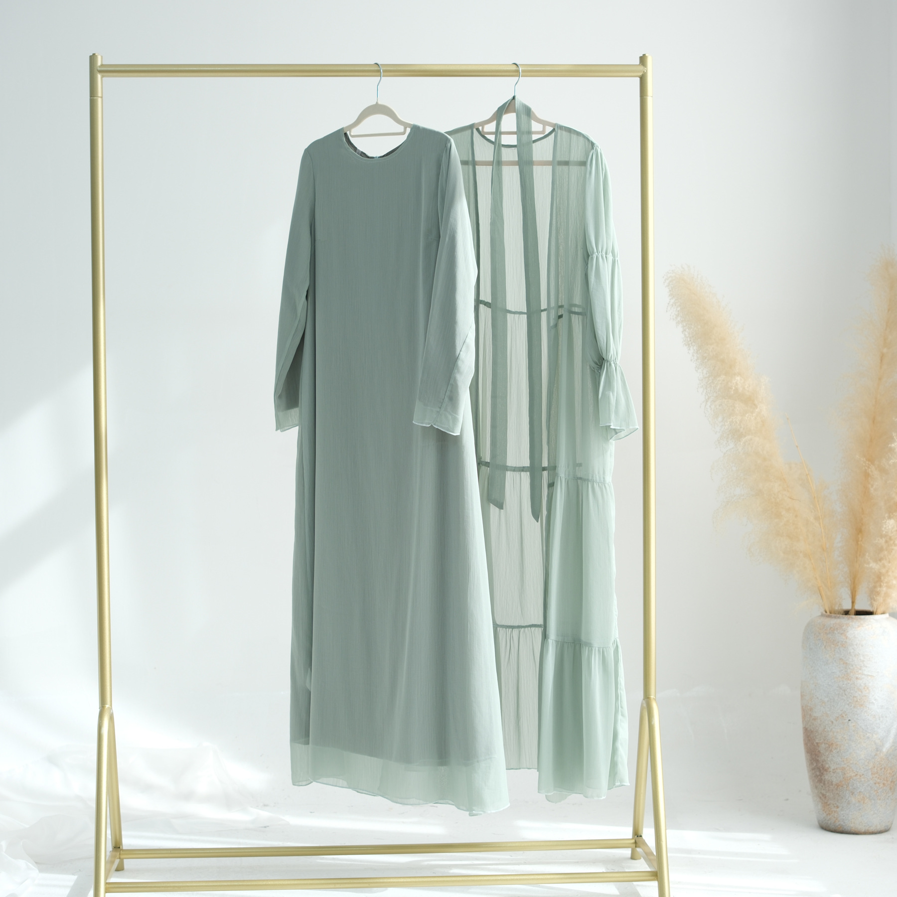 Muslimi-setti naisille ramadan arabialainen muslimi vaatimaton mekko dubai hijab abaya islamilainen juhla-asu kalkkunaviitta