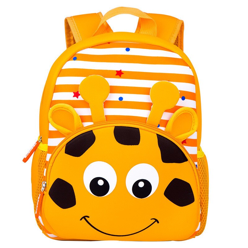 Criança venda quente à prova d3d água 3d dos desenhos animados baleia mochilas mochila do jardim de infância animais crianças mochila sacos de escola meninas meninos mochila: S300W-giraffe