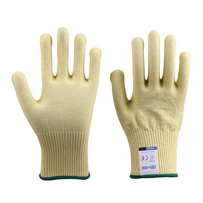 Cut Resistant Gloves Level 5 GMG Multicolor HPPE Food Grade For Kitchen Anti Cut Gloves Cut Proof Gloves: Yellow / XXL
