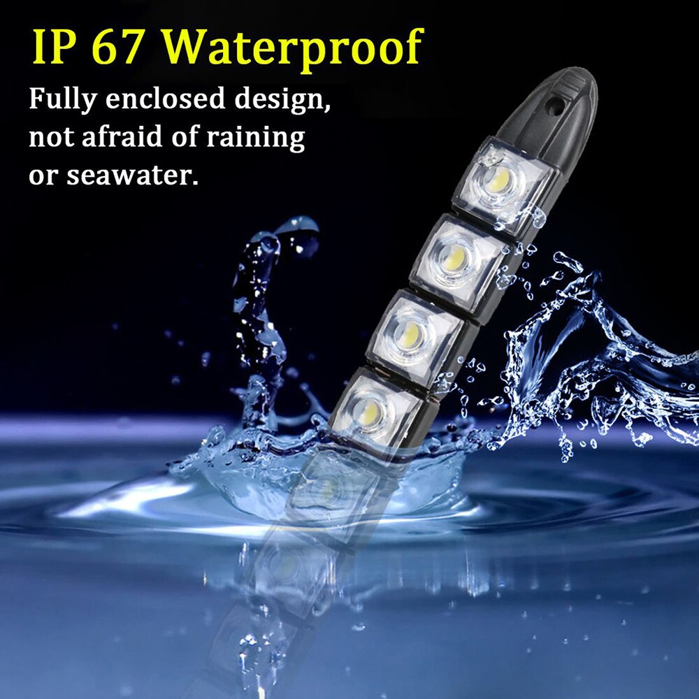 Boat Bow LED Navigation Lights Deck Lights Stern Lights Courtesy Boat Light IP67 Waterproof Boat Dinghy Pontoon Vessel Catamaran