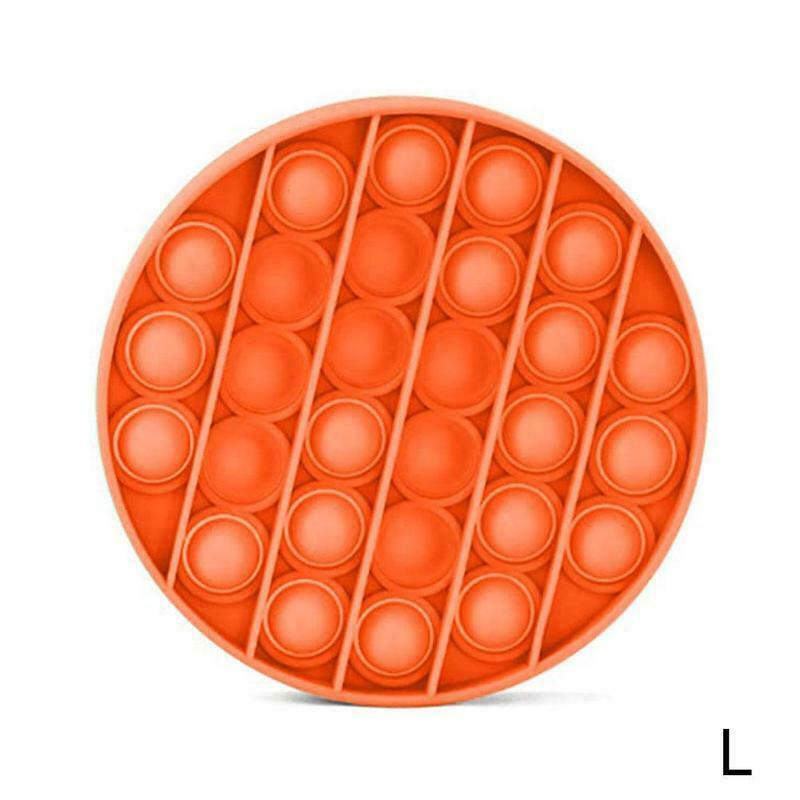 Special Needs Stress Reliever Bubble Sensory Fidget Toy Stress Relief Silent Classroom Funny Antistress Toys Squishy Aнтистресс: Round Orange