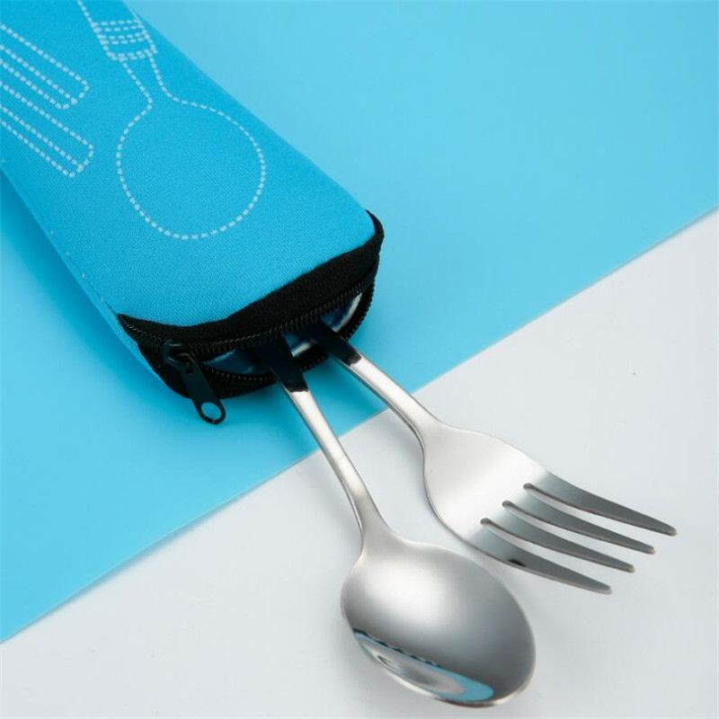 Draagbare Servies Zak Bestek Zak Diner Set Reizen Verpakking Opbergdoos Servies Picknick Vork Lepel Zak Zonder Servies