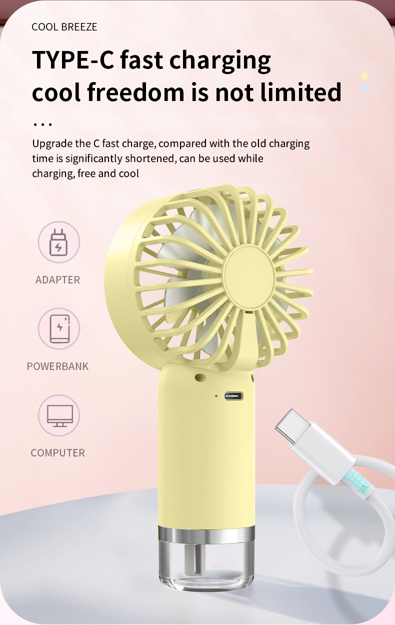 Hands prüh ventilator, Mini-Klimaanlage USB wiederauf ladbare tragbare Luftbe feuchter Nebel kühler Kühl spray Luftbe feuchter Lüfter für Büro