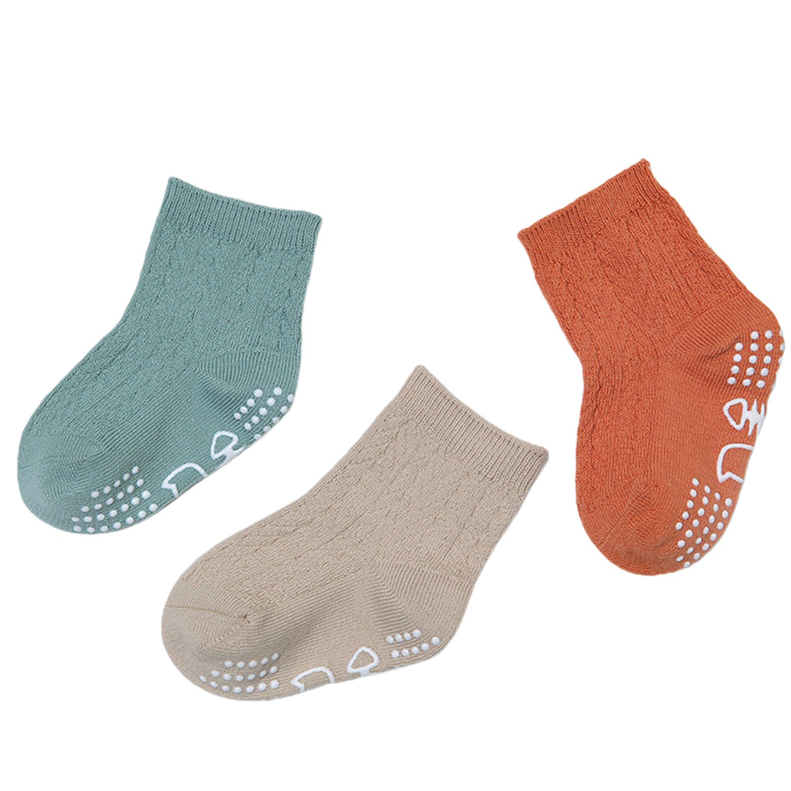 3 Paren/partij Pasgeboren Baby Katoenen Sokken Anti-Slip Medium Buis Sokken Peuter Meisjes Jongens Kous Herfst Winter Katoen Accessoire: c / 1-3 Years