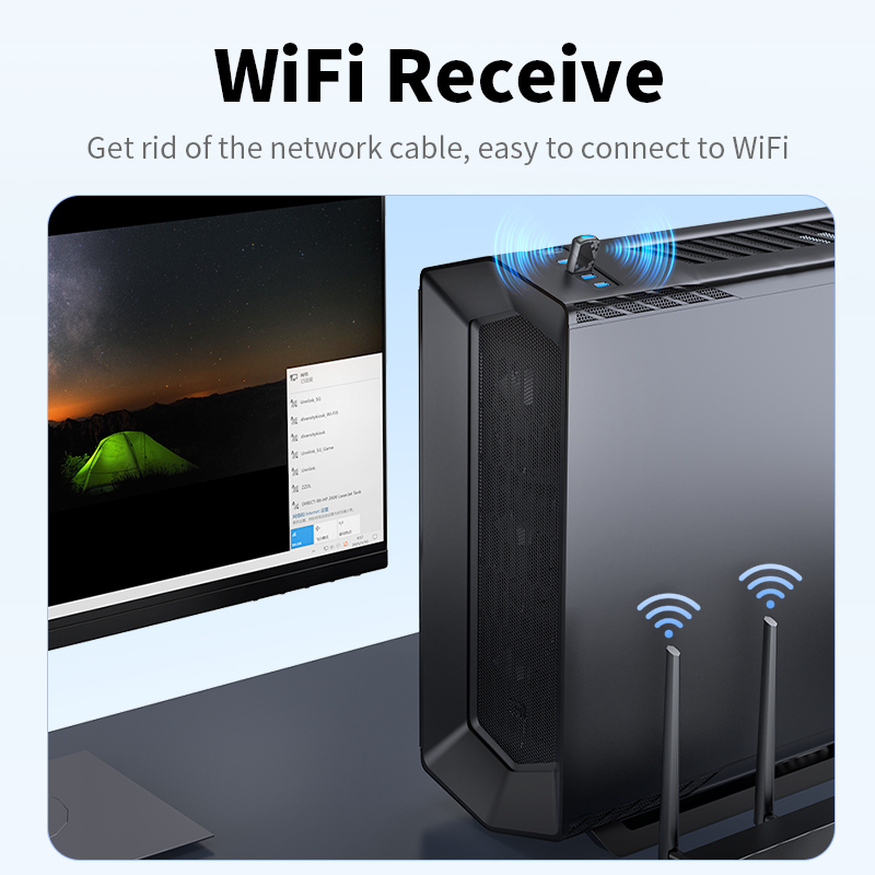 Unnlink 900 Mbit/s USB WiFi Bluetooth Adapter 2 In 1 Dongle WiFi 6 Dual Band 2,4 G 5G Wireless Netzwerk Lan Empfänger