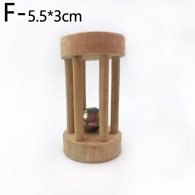 Petit Hamster en bois molaire jouets à mâcher Animal écureuil néerlandais cochon sport exercice soins dents jouets créatifs fournitures pour animaux de compagnie: F