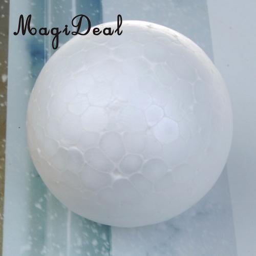 MagiDeal 10 x 7cm White Modelling Craft Polystyrene Foam Ball Sphere for Christmas Tree Ornaments Craft Decorations