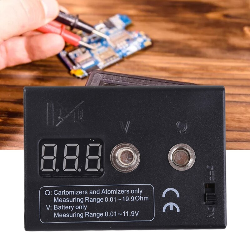 Digital LED Ohm Meter Resistance Reader Voltage Tester