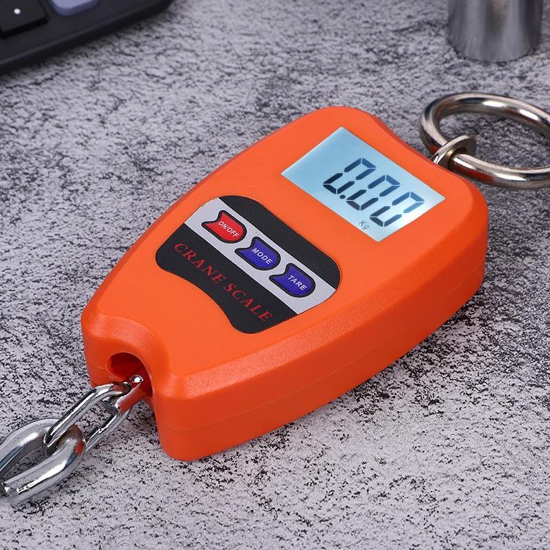 Hanging Scales Luggage Weighing Scale 200 kg / 441 lb Digital Weight Scale Handheld Mini Crane Scale with Hooks for Farm