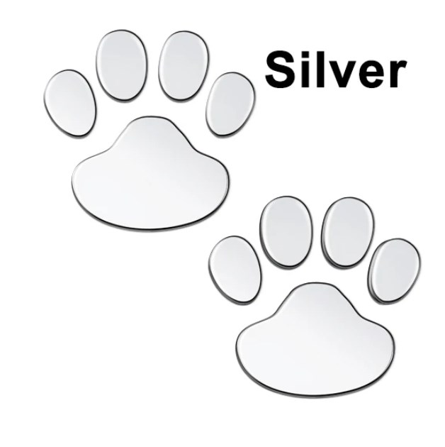 4Sheet Car Stickers Decals Paw 3D Animal Dog Cat Foot Prints Decal Car Motocycle Sticker Car Accessories: MULTI