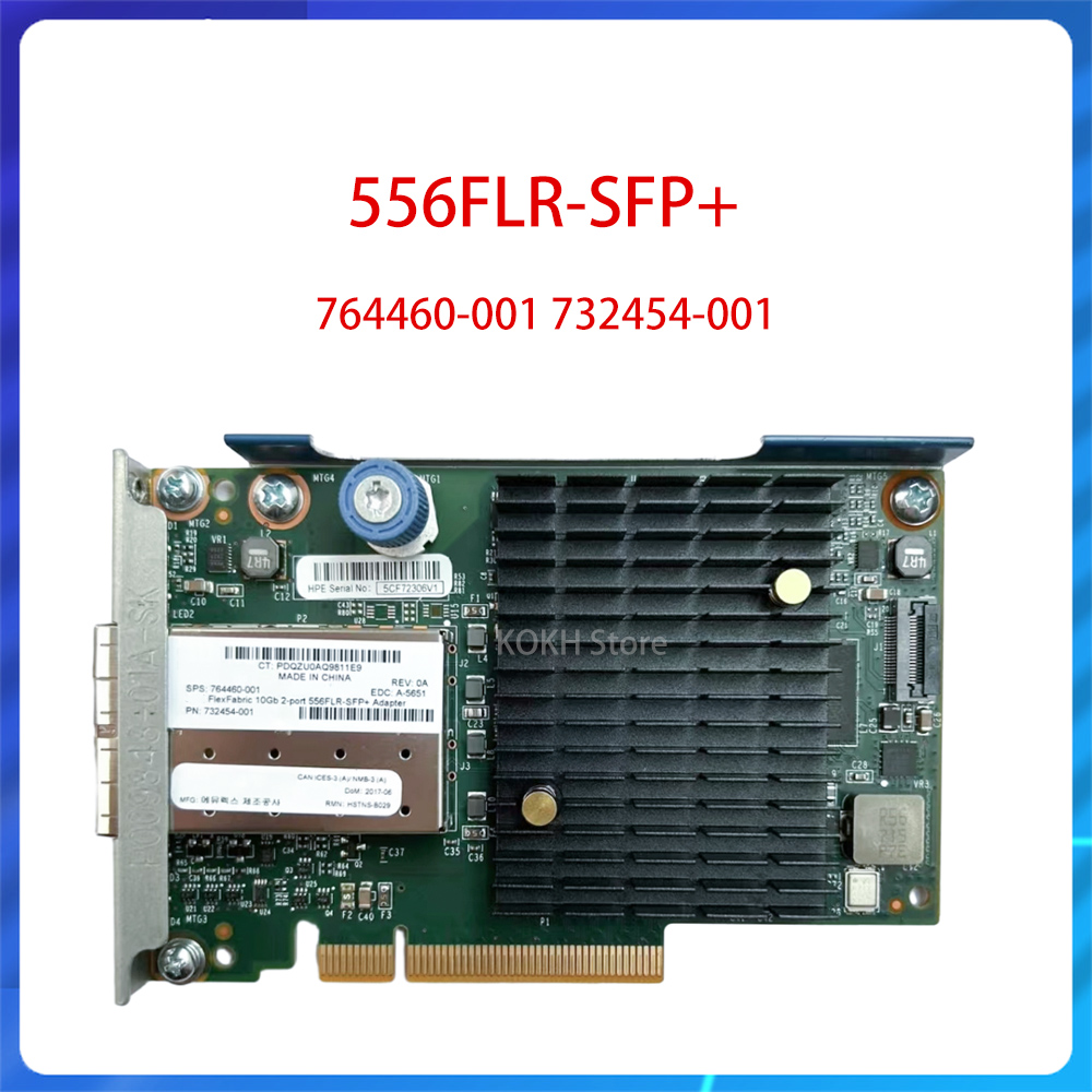 Original FLEXFABRIC 10GB Dual Port 556FLR-SFP+ 732454-001 764460-001 PCIe ADAPTER 2-Port 10 Gigabit Network Card 556FLR