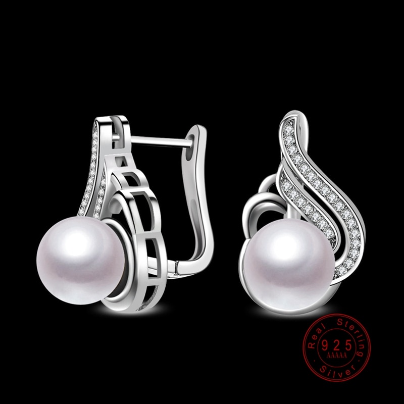 Silver color Jewelry Earrings Simple Imitation Pearl Earrings for Women Jewelry ed54 Boucle d'Oreille Brincos Para