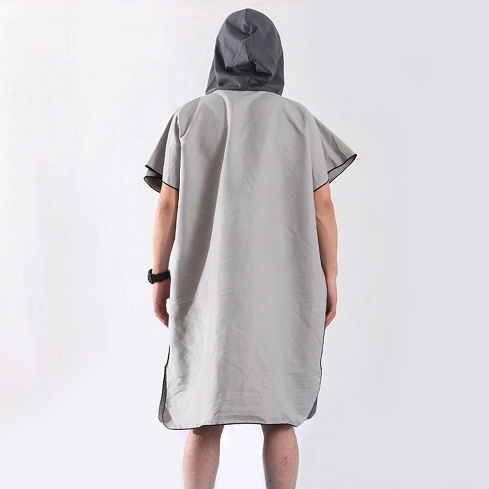 Peignoir sport nageurs extérieur séchage rapide maison unisexe à capuche cape serviette de bain changement Absorption d'eau adultes microfibre plage