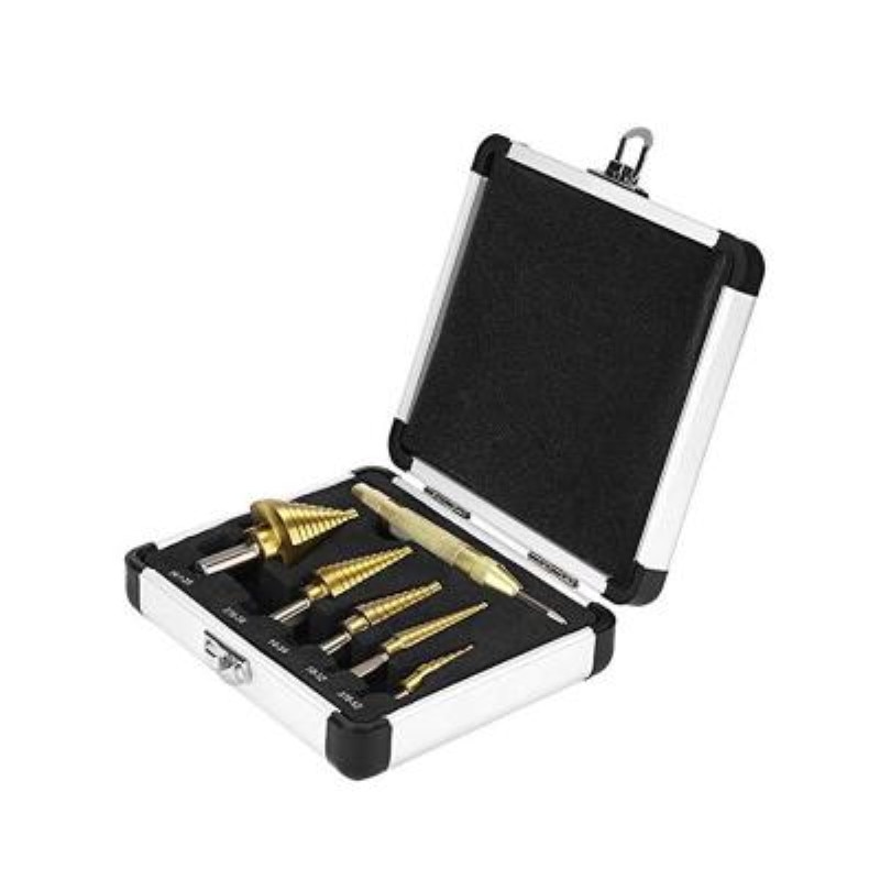 6-piece set CNC High speed steel HSS Inch step drill set Step drill steel plate drill Deburring chamfer Reaming tool
