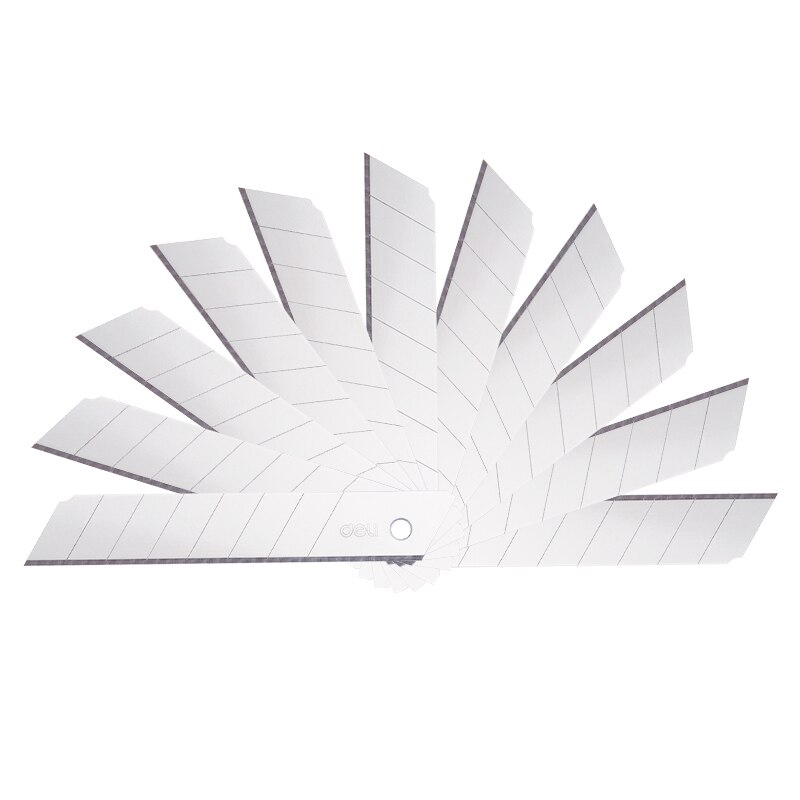 Deli Utility Mes Cutter SK5 Blades Vervanging High-Carbon Staal Blade 18Mm Kantoor School Outdoor Benodigdheden 10 Stks/doos