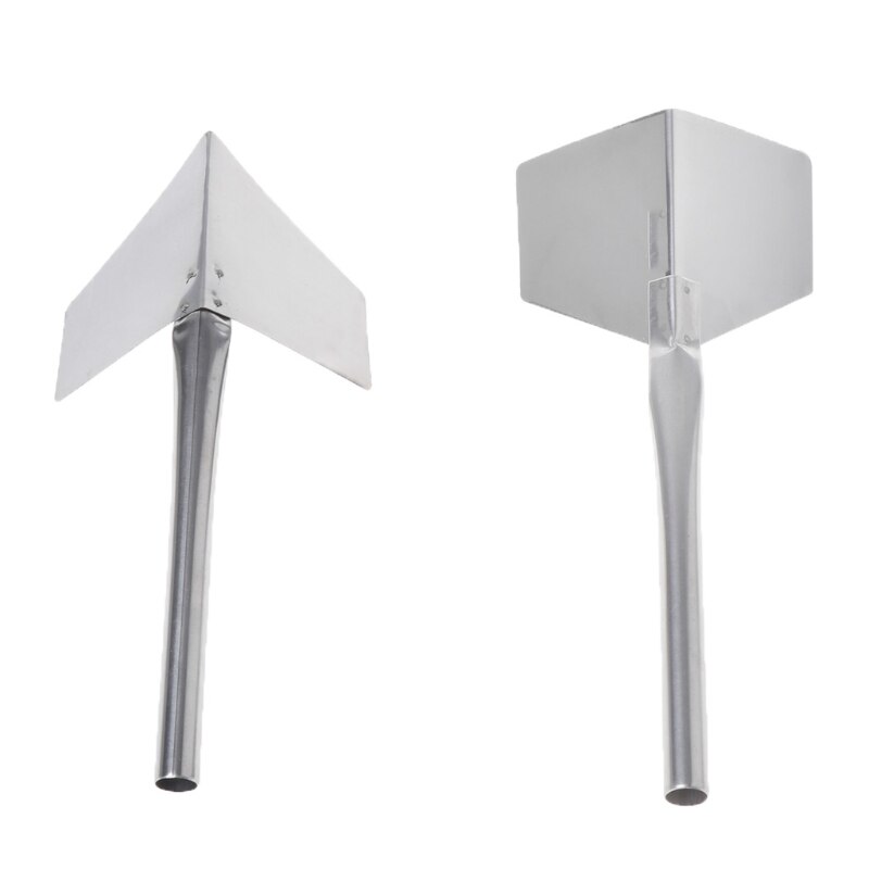 Paleta esquinera de acero inoxidable, mango de Metal para jardín, 90 grados, para exteriores, 1 unidad
