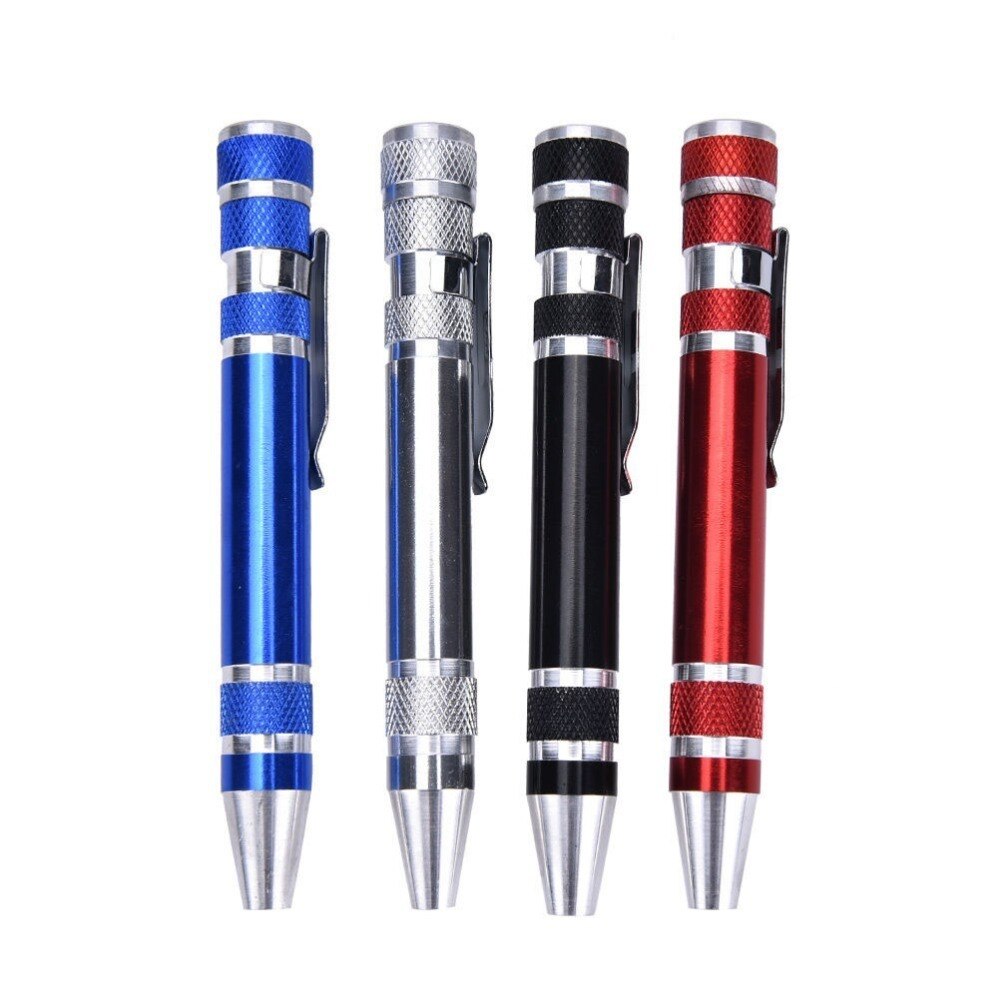 Multi-function Screwdriver Tool Pen Aluminum Alloy Screwdriver 8-in-1 Precision Set Convenient Repair Tools Multifunction Repair