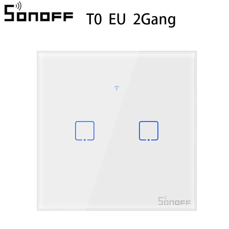 SONOFF T0 TX Clever WiFi Clever Schalter mit 1/2/3 Gang Drahtlose Wifi Schalter für Alexa Google Heimat Clever Heimat Clever Heimat EU & UK & uns: EU 2Gang