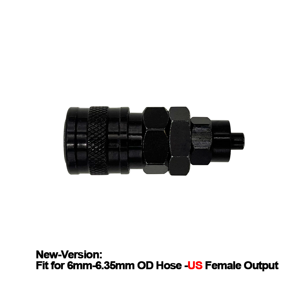 HPA (US Foster) 23-2 Male / 2302 Female Quick Disconnect QD Push-In Plug Fitting to 6MM - 6.35MM OD Hose For Pneumatic Tools: Blue