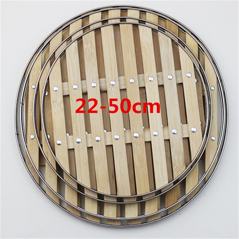 Thickened bamboo steamer with stainless steel steamer bread frame Dessert fish meat food steamer Dumpling Cooker Dim Sum Basket