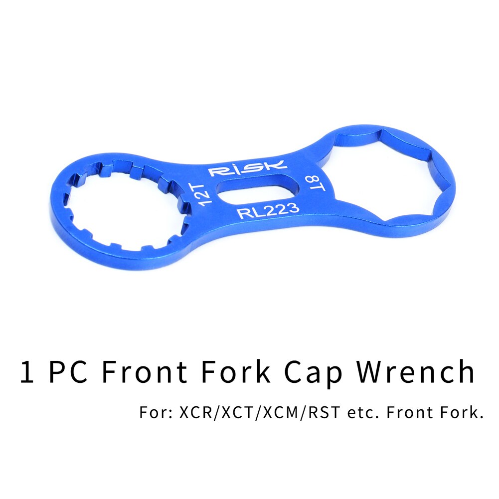 RISK Aluminum Bicycle Front Fork Repair Tool For SR Suntour XCR/XCT/XCM/RST MTB Bike Front Fork Cap Wrench Disassembly Tools