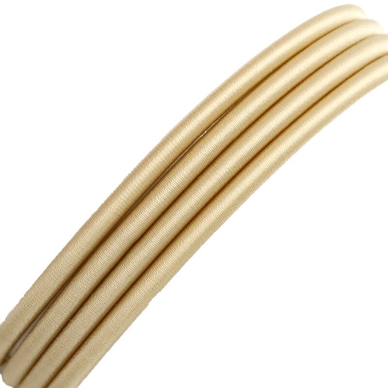 Product Zijde Sieraden Koord met Holle Rubber voor Sieraden Maken DIY Craft Accessoires Nceklace Armband Bevindingen 45 cm/lot: Beige